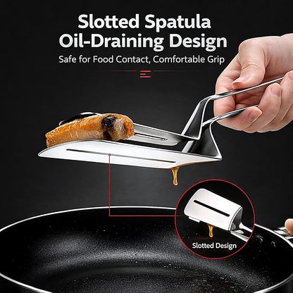 Heat Resistant Multipurpose Kitchen Frying Turner Serving Spatula Tong