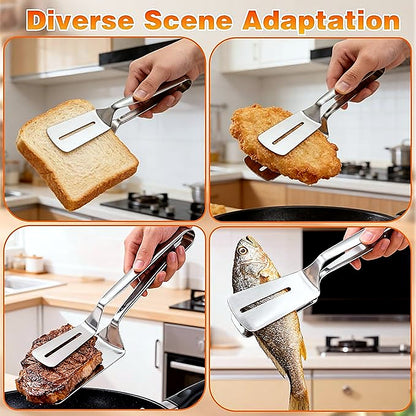Heat Resistant Multipurpose Kitchen Frying Turner Serving Spatula Tong