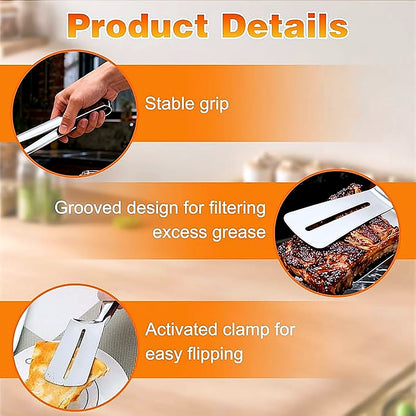 Heat Resistant Multipurpose Kitchen Frying Turner Serving Spatula Tong