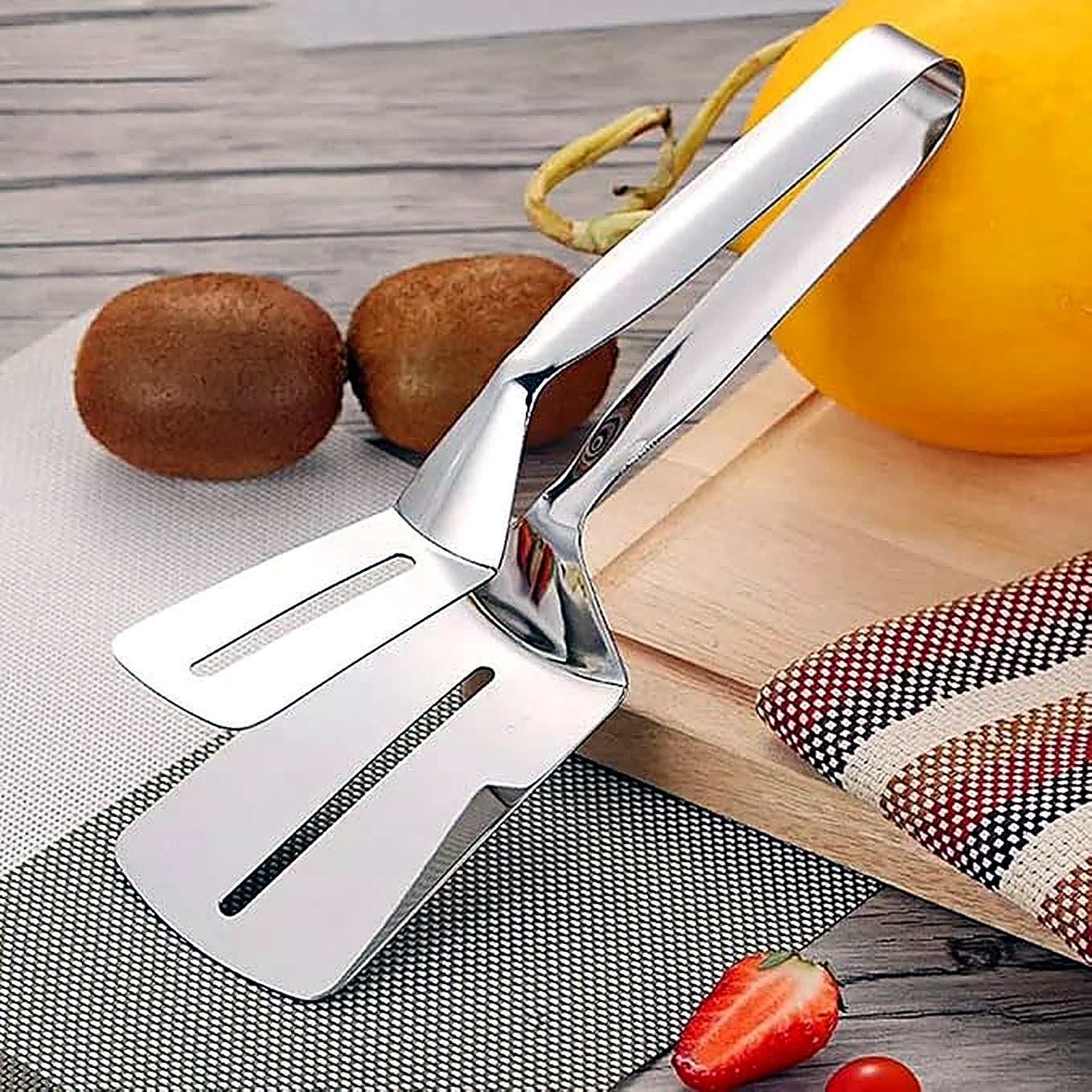 Heat Resistant Multipurpose Kitchen Frying Turner Serving Spatula Tong