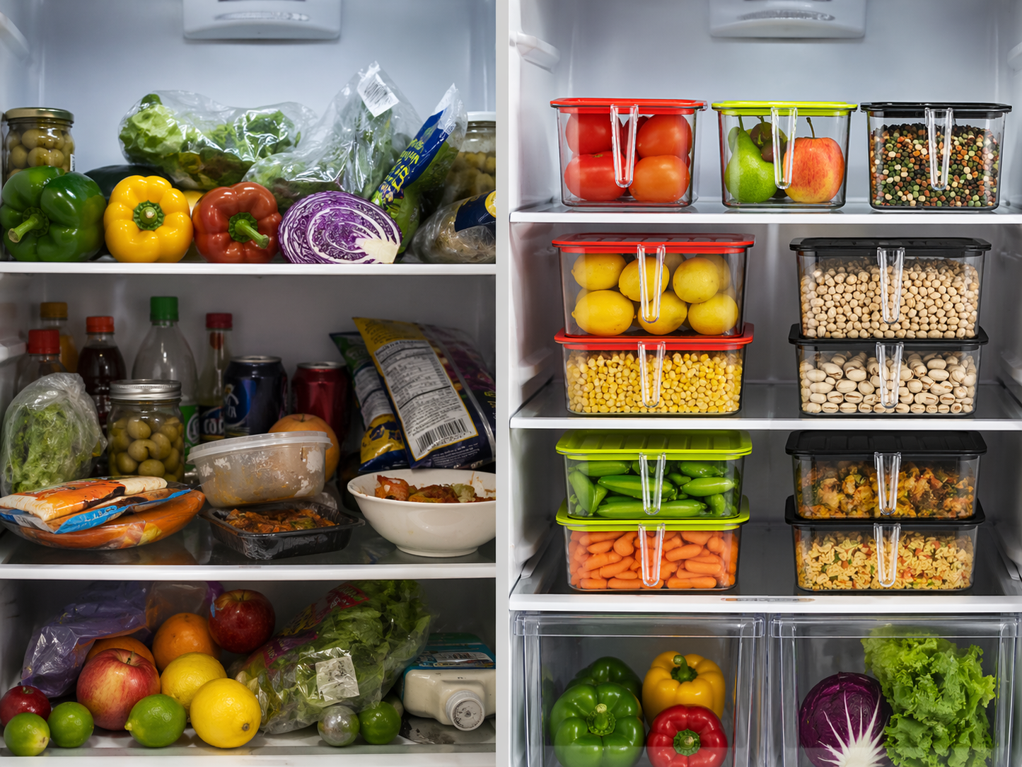 Fridge Storage Containers ( Pack of 6 )