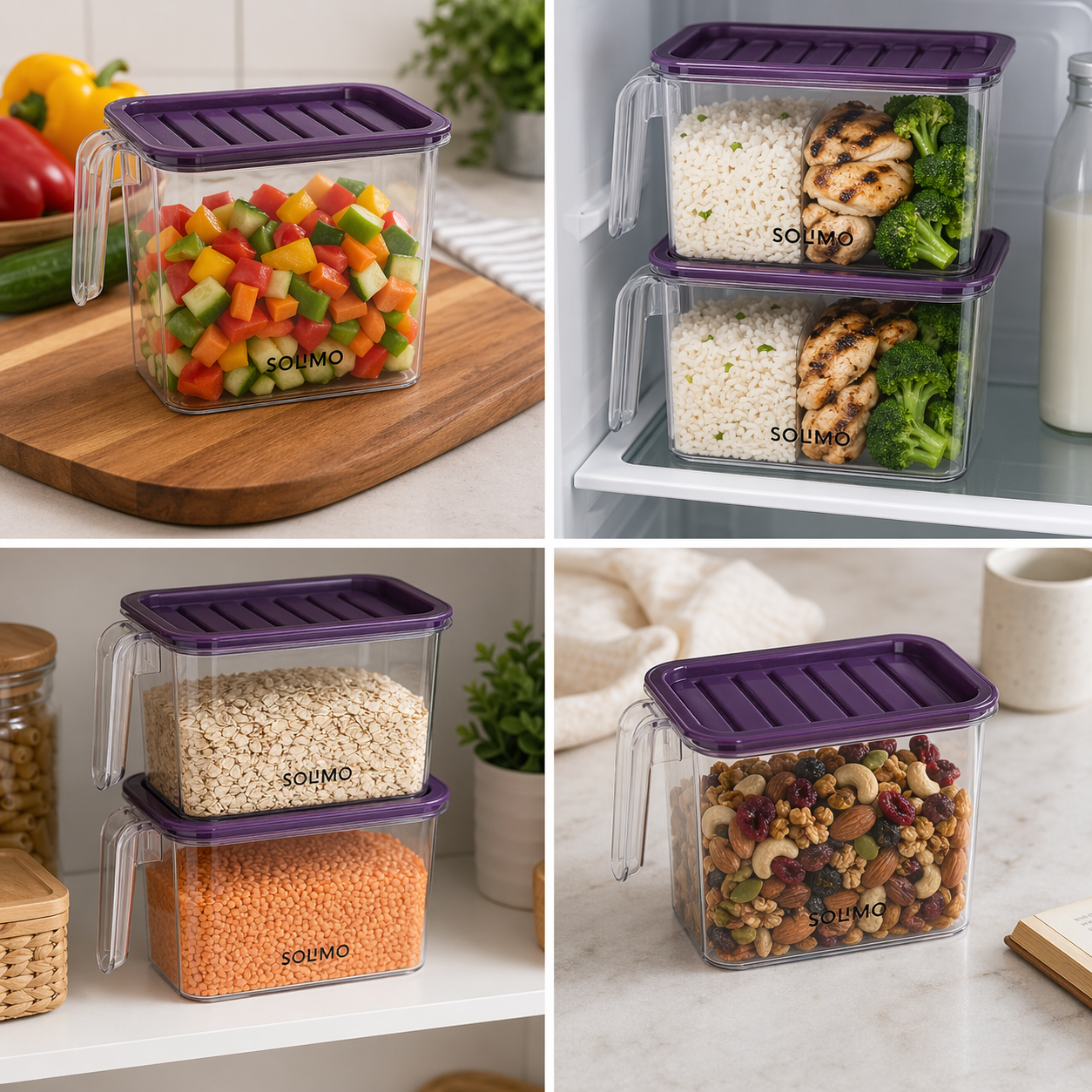 Fridge Storage Containers ( Pack of 6 )