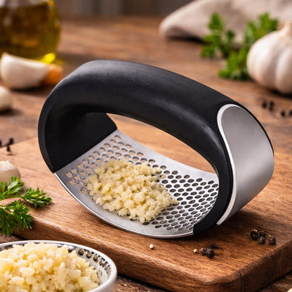 Stainless Steel Garlic Press Crusher, For Home And Kitchen