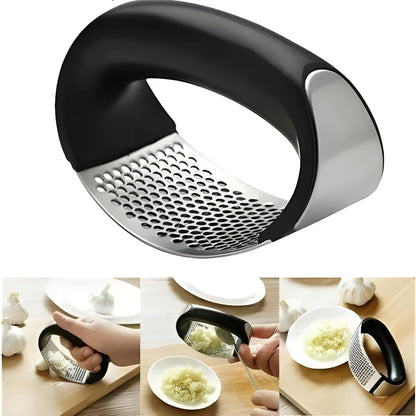 Stainless Steel Garlic Press Crusher, For Home And Kitchen
