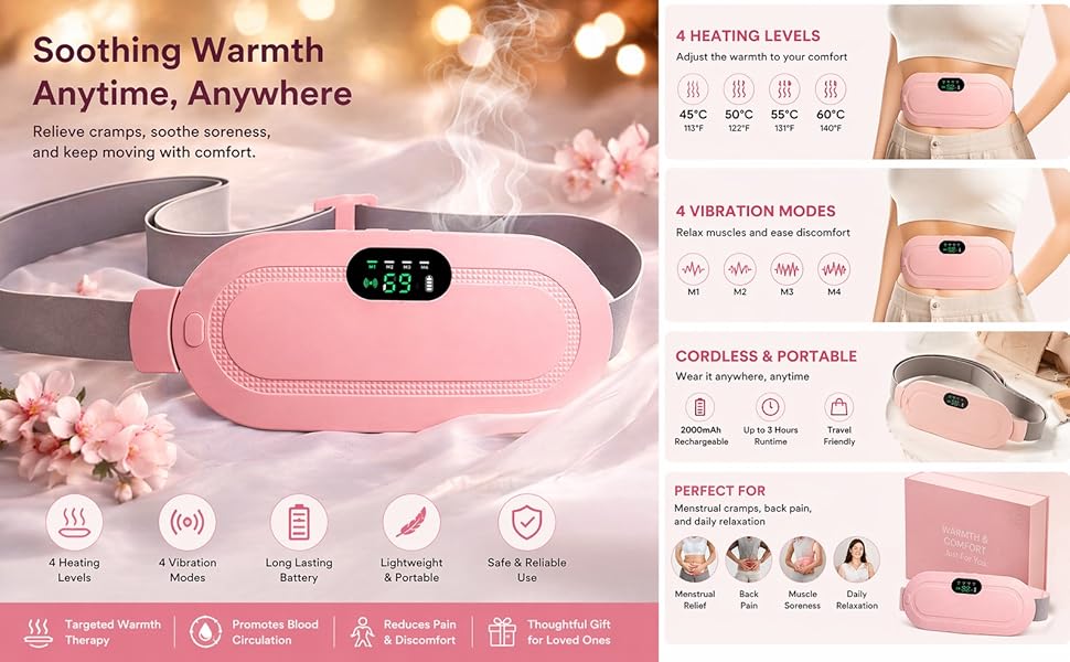 Portable Massage Heating Reusable Belt
