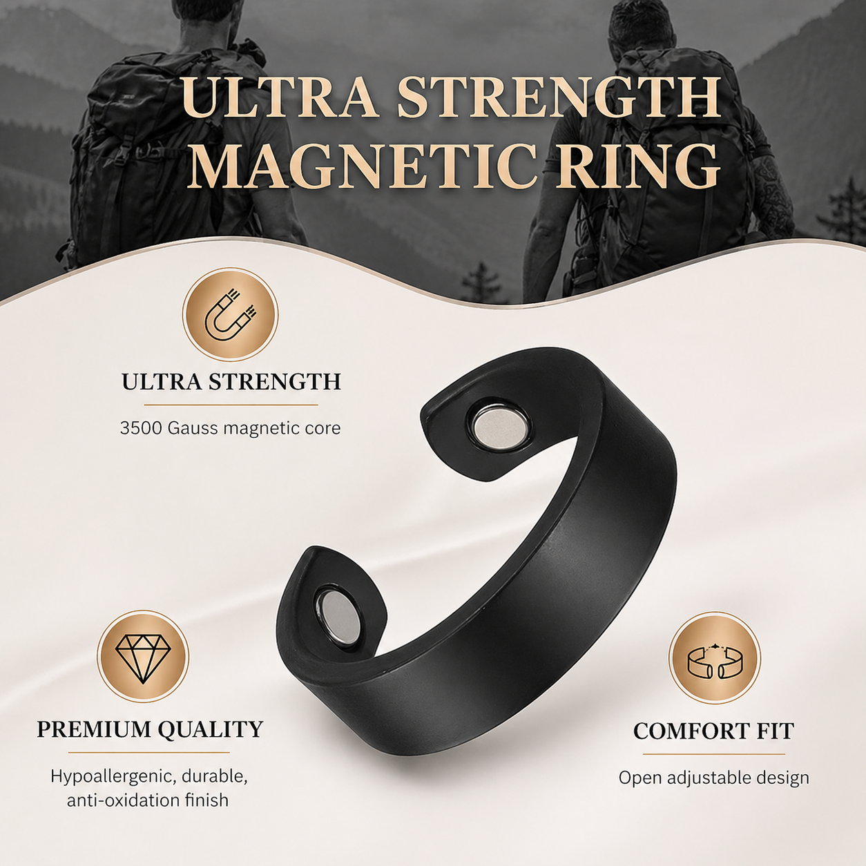 Adjustable Acupressure Wellness Ring (Unisex)
