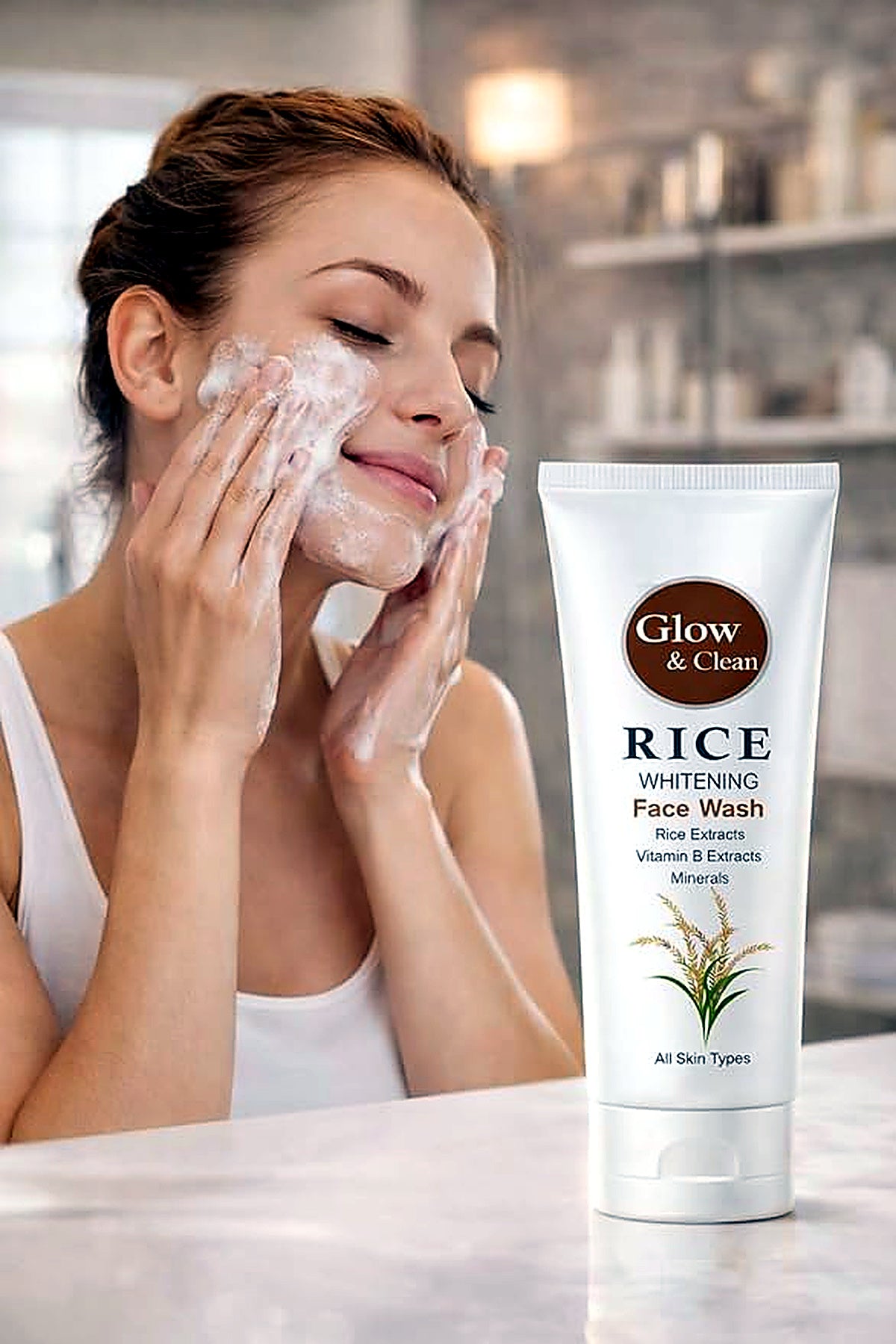 Rice Glow & Clean Rice Whitening Face Wash