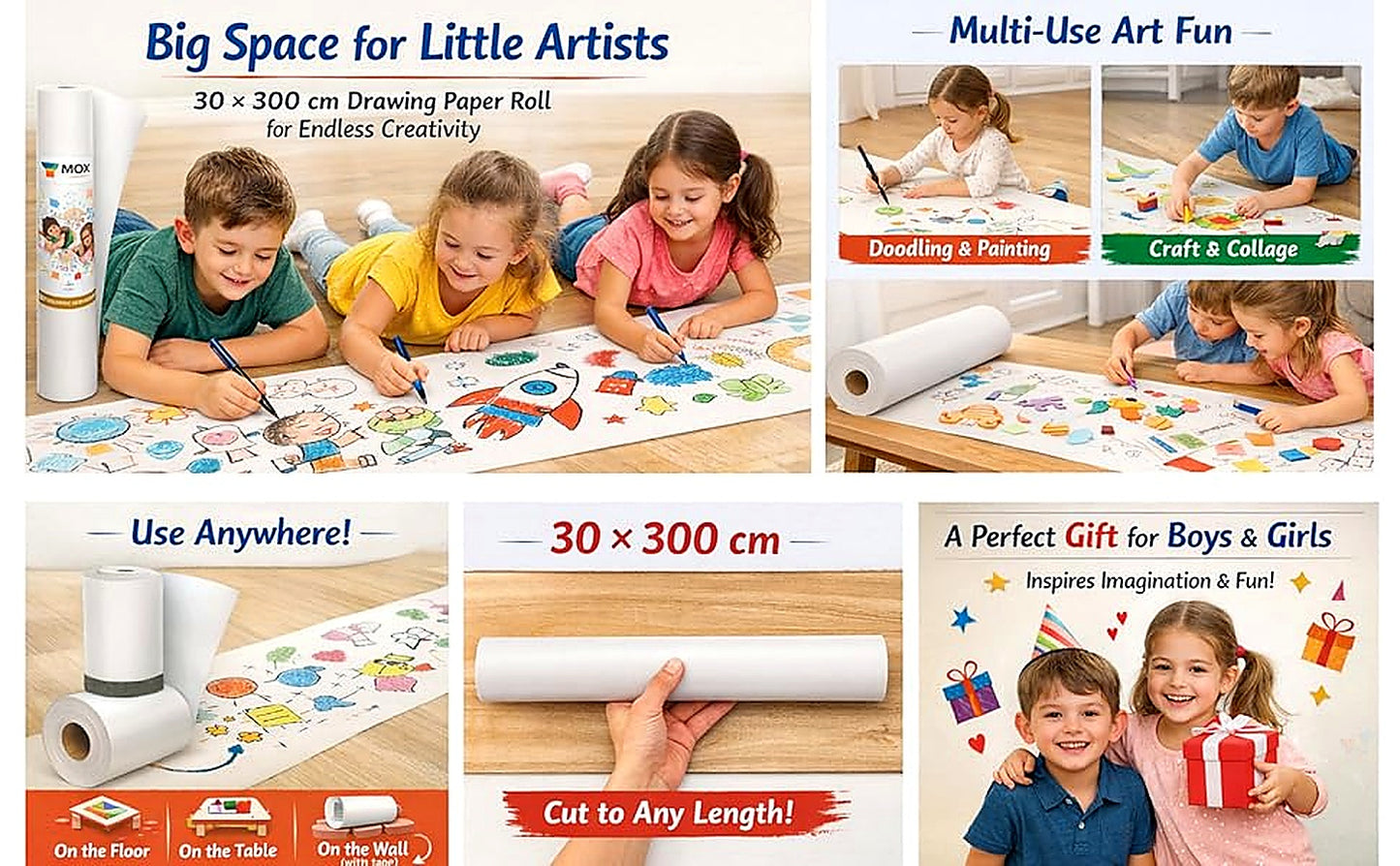 Children's Drawing Roll - Coloring Paper Roll for Kids