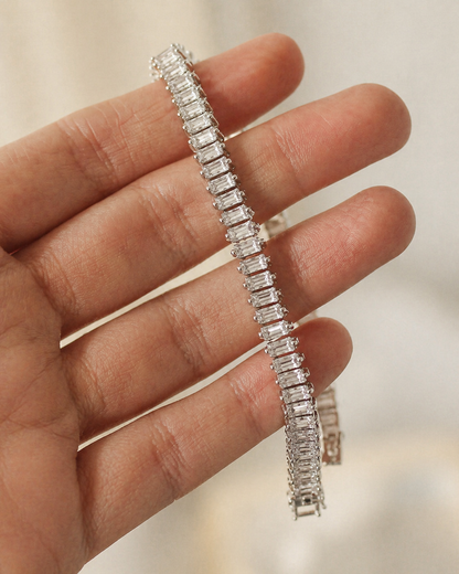 Silver-tone tennis bracelet
