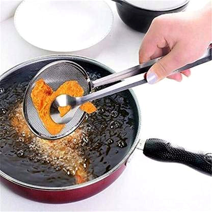 Multi-Functional 2 in 1 Fry Tool Filter Spoon Strainer with Clip
