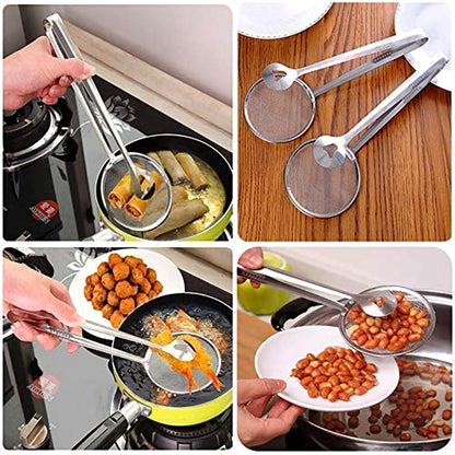 Multi-Functional 2 in 1 Fry Tool Filter Spoon Strainer with Clip
