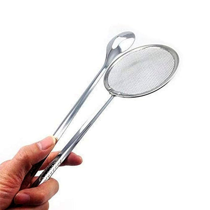 Multi-Functional 2 in 1 Fry Tool Filter Spoon Strainer with Clip