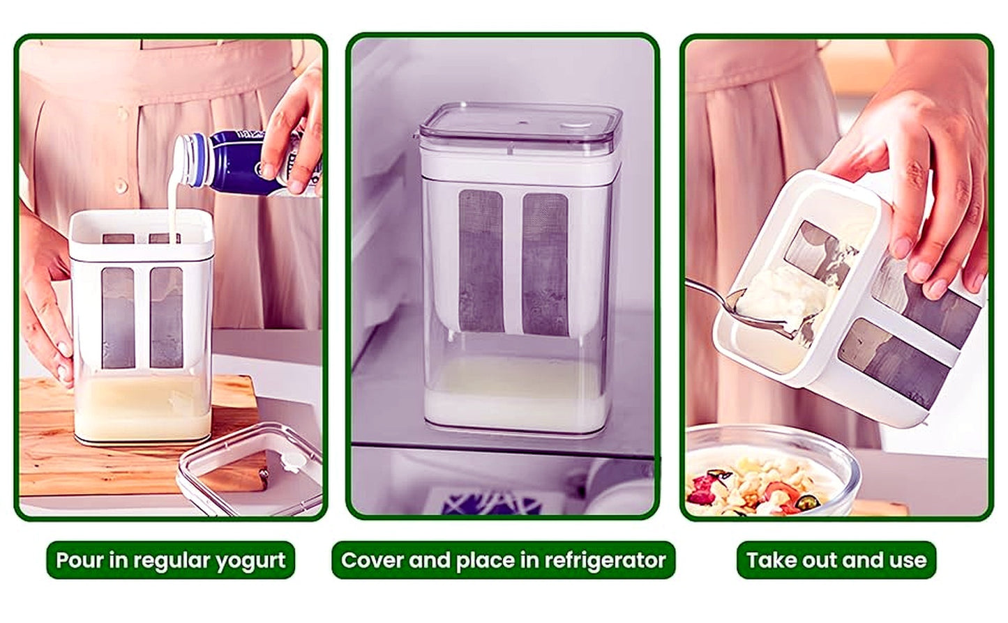 Multifunctional yogurt filter with a fine mesh strainer