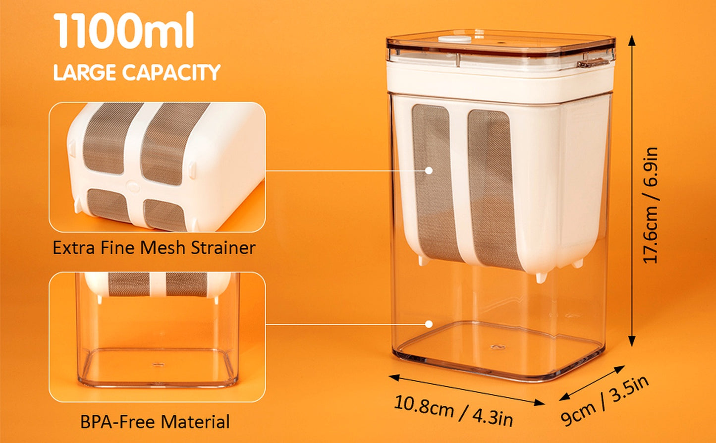 Multifunctional yogurt filter with a fine mesh strainer