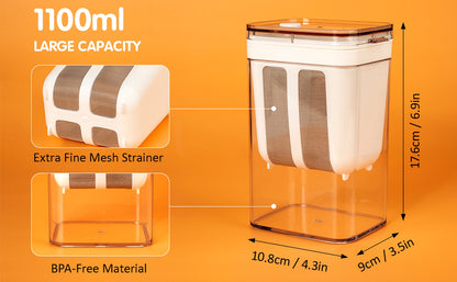 Multifunctional yogurt filter with a fine mesh strainer