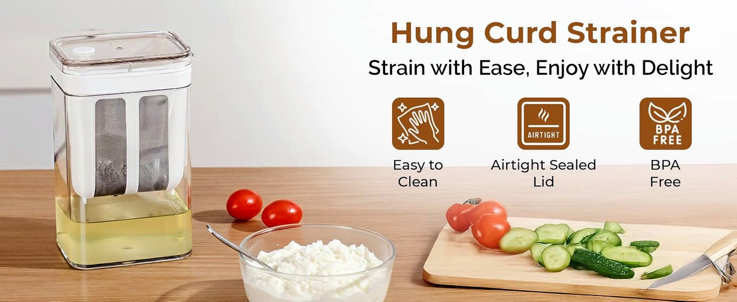 Multifunctional yogurt filter with a fine mesh strainer