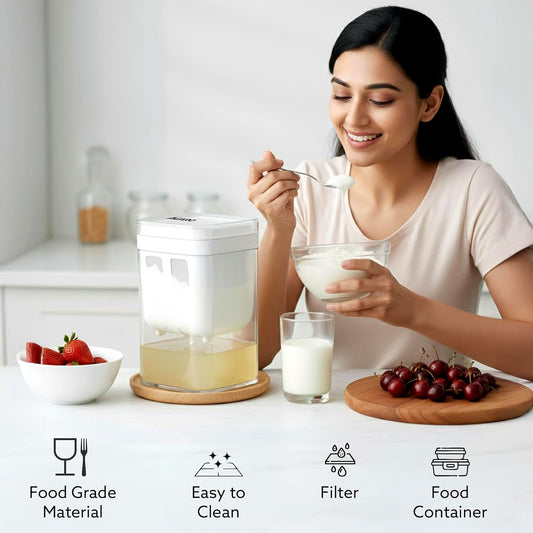 Multifunctional yogurt filter with a fine mesh strainer