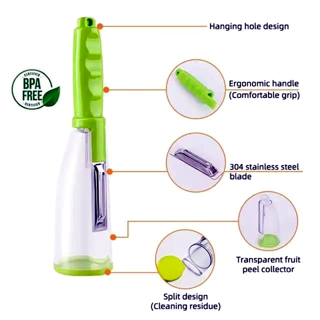 Vegetable Peeler with Container Multifunctional All in One Vegetable