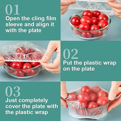 Fresh Keeping Bags, Reusable Elastic Food Storage Covers Pack of 100