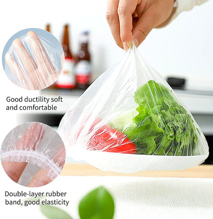 Fresh Keeping Bags, Reusable Elastic Food Storage Covers Pack of 100