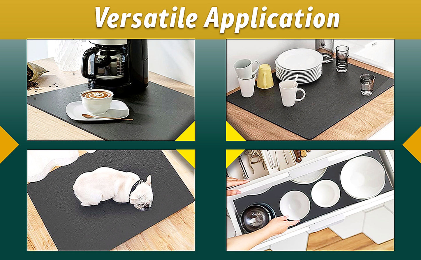 Drying mat for Kitchen, Water Absorbent Mat (PACK OF 2)