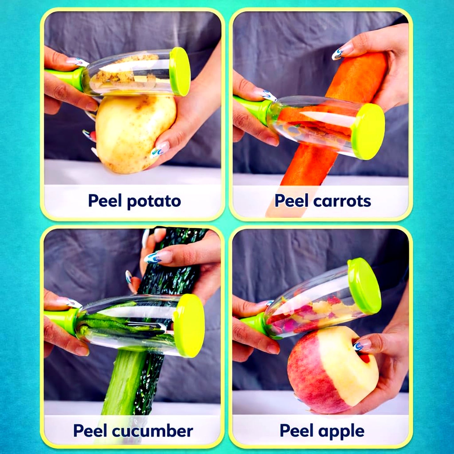 Vegetable Peeler with Container Multifunctional All in One Vegetable